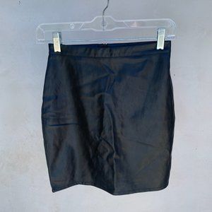 White Fox Faux Black Skirt